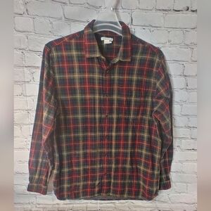 Carbon2Cobalt Mens Plaid Flannel Grunge Cotton Button Down Large